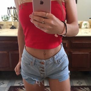 Bullhead high rise denim Jean short shorts